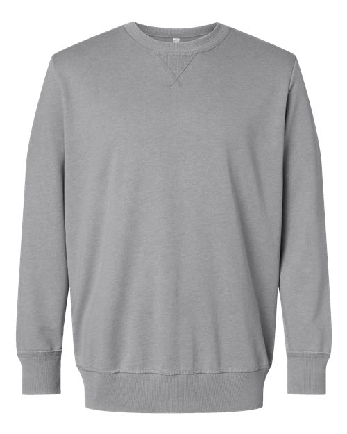 LAT 6935 — Unisex Vintage Wash Crewneck Sweatshirt — Washed Grey