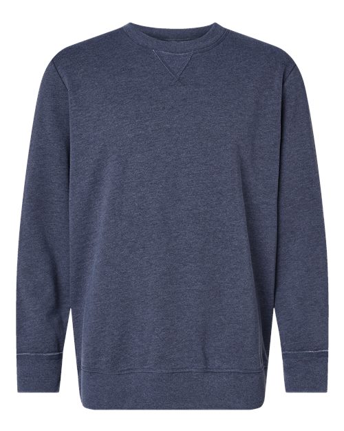 LAT 6935 — Unisex Vintage Wash Fleece Crewneck Sweatshirt — Washed Navy