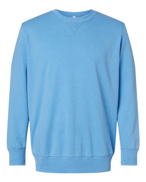 LAT 6935 — Unisex Vintage Wash Crewneck Sweatshirt — Washed Tradewind