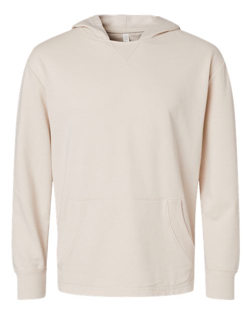 LAT 6936 — Unisex Vintage Wash Fleece Hoodie Sweatshirt — Washed Natural