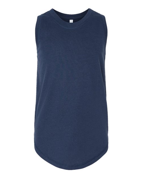 LAT 2692 — Girls' Relaxed Fine Jersey Tank — Denim