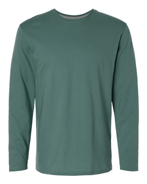 LAT 6918 — Unisex Fine Jersey Long Sleeve Tee — Basil