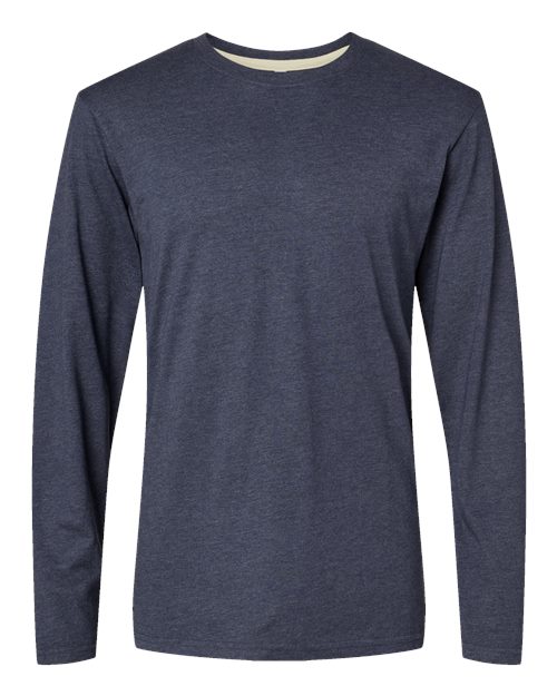LAT 6918 — Unisex Fine Jersey Long Sleeve Tee — Vintage Denim