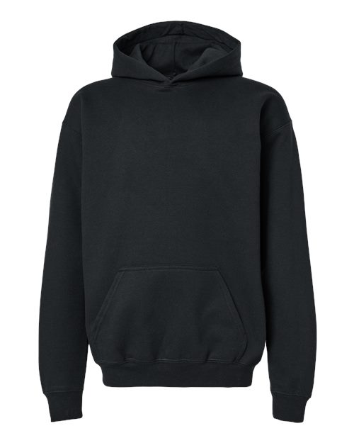 Gildan SF500B — Youth Softstyle® Midweight Hooded Sweatshirt — Black