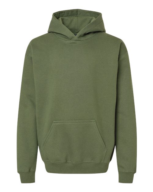 Gildan SF500B — Youth Softstyle® Midweight Hooded Sweatshirt — Military Green