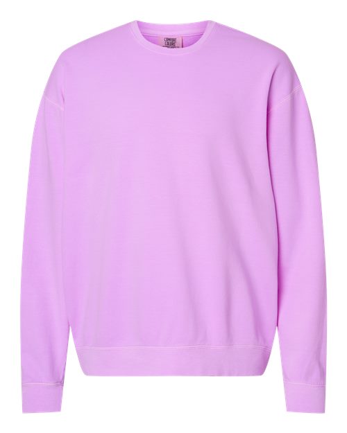 Comfort Colors 1466 — Unisex Garment-Dyed Lightweight Fleece Crewneck Sweatshirt — Neon Violet