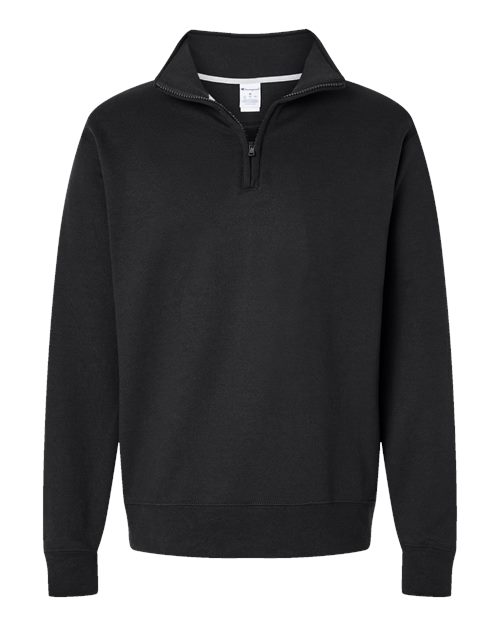 Champion S450 — Unisex Powerblend® Quarter-Zip Pullover — Black