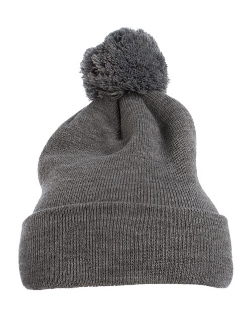 YP Classics 1501P — Pom-Pom Cuffed Knit Beanie — main view
