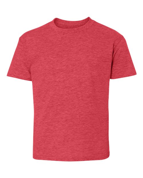 Hanes 498Y — Youth Perfect-T T-Shirt — Heather Red