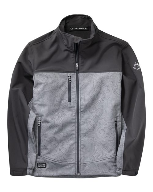 DRI DUCK 5350 — Men's Motion Soft Shell Jacket — Topo/ Charcoal