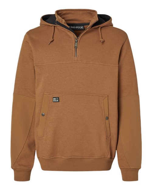 DRI DUCK 7349 — Men's Mission Quarter-Zip Hooded Pullover — Saddle