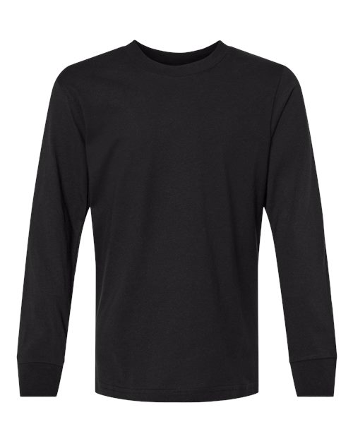 Next Level 3311 — Youth Cotton Long Sleeve T-Shirt — Black
