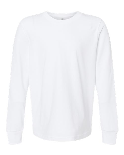 Next Level 3311 — Youth Cotton Long Sleeve T-Shirt — White