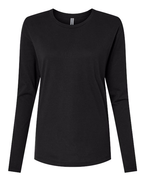 Next Level 3911 — Women's Cotton Relaxed Long Sleeve T-Shirt — Black