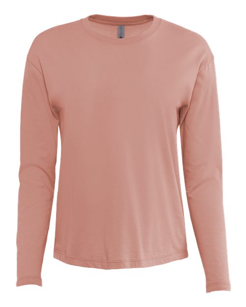 Next Level 3911 — Women's Cotton Relaxed Long Sleeve T-Shirt — Desert Pink