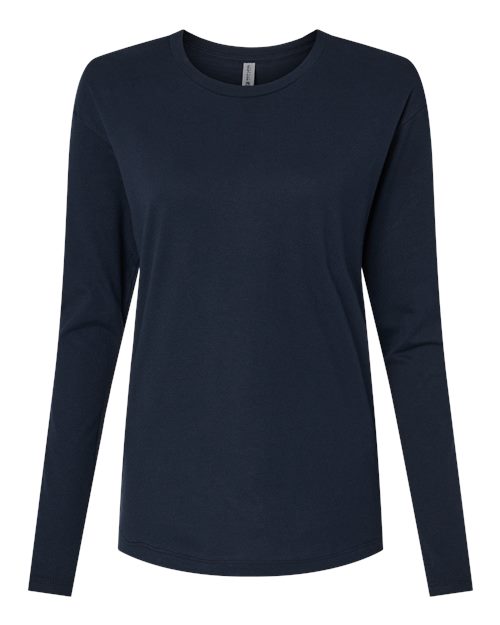 Next Level 3911 — Women's Cotton Relaxed Long Sleeve T-Shirt — Midnight Navy