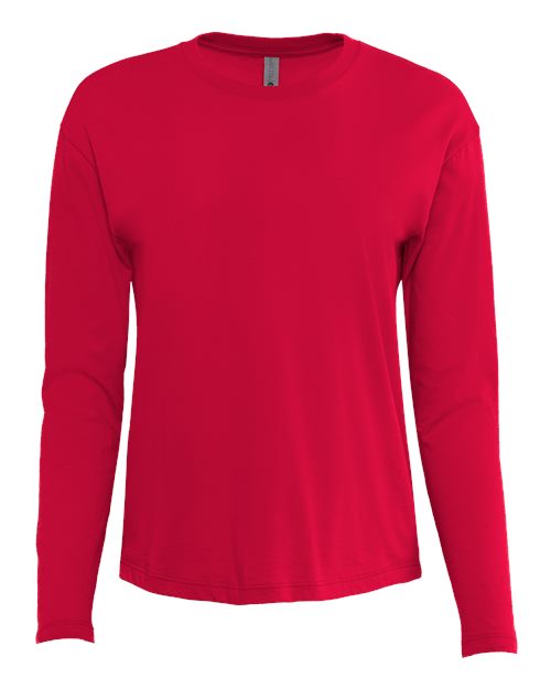 Next Level 3911 — Women's Cotton Relaxed Long Sleeve T-Shirt — Red