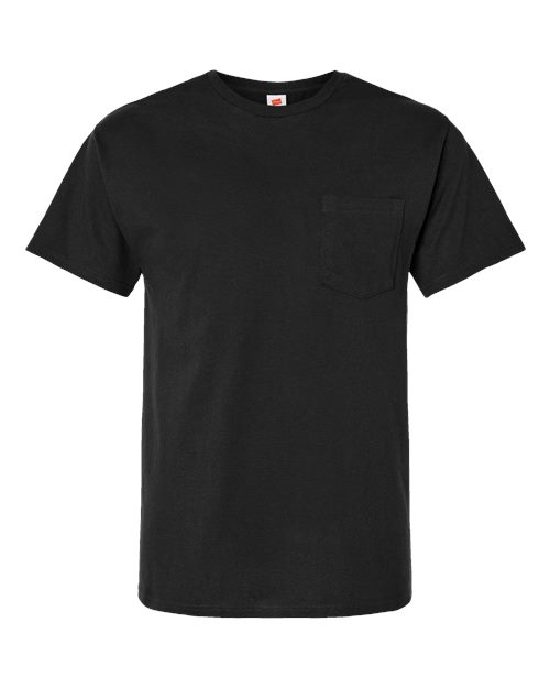 Hanes 5290P — Essential-T Pocket T-Shirt — Black