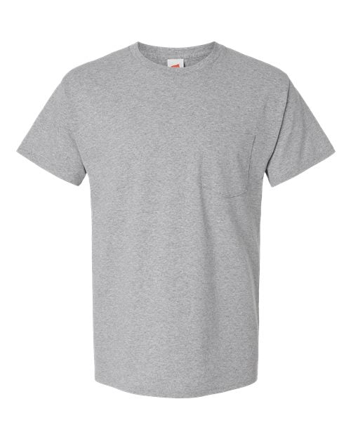 Hanes 5290P — Essential-T Pocket T-Shirt — Light Steel