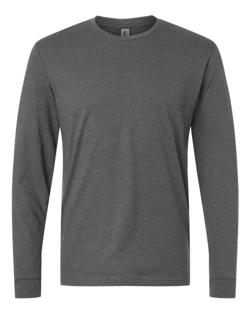Next Level 6211 — Unisex CVC Long Sleeve T-Shirt — Heather Heavy Metal