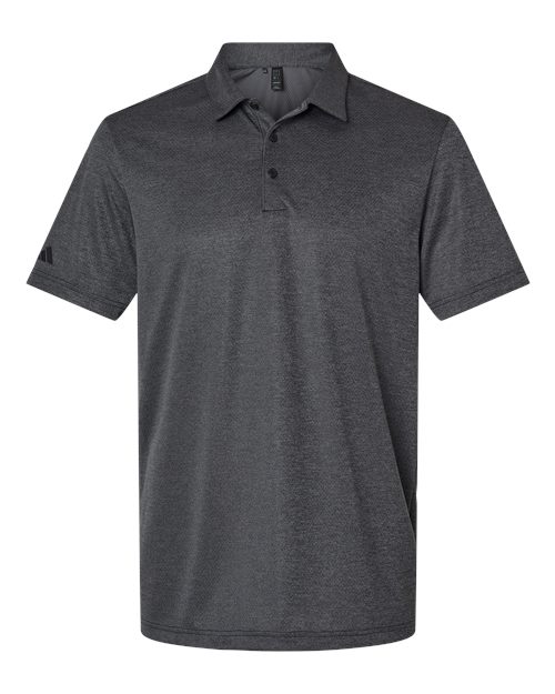 Adidas A591 — Men's Space Dyed Polo — Black Melange