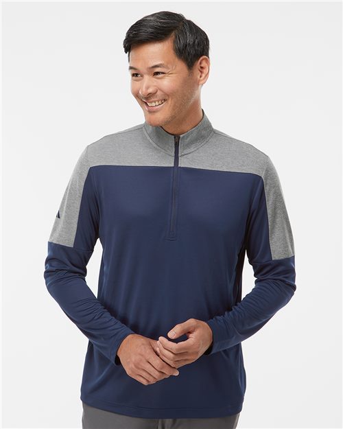 Adidas A552 — Men's Ultimate365 Lightweight Colorblocked Quarter-Zip Pullover — main view