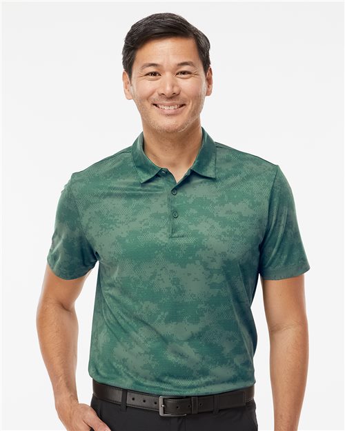 Adidas A550 — Men's All Over Camo Print Polo — main view