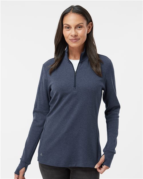 Adidas A555 — Women's 3-Stripes Quarter-Zip Sweater Pullover — main view