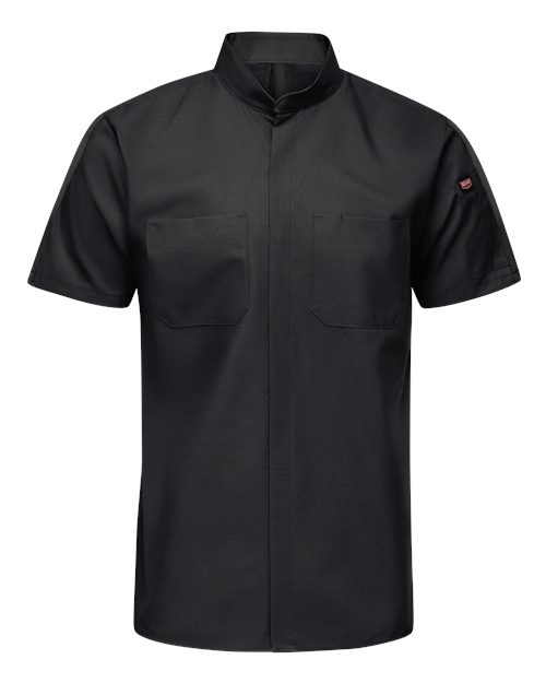 Red Kap SX46 — Men's Mimix™ Pro+ Short Sleeve Work Shirt With OilBlok — Black