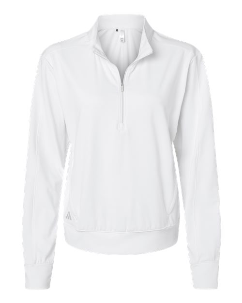 Adidas A1002 — Women's Ultimate365 Quarter-Zip Pullover — White