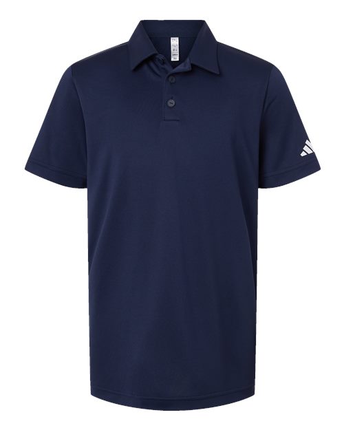 Adidas A4000 — Youth Performance Polo — Collegiate Navy