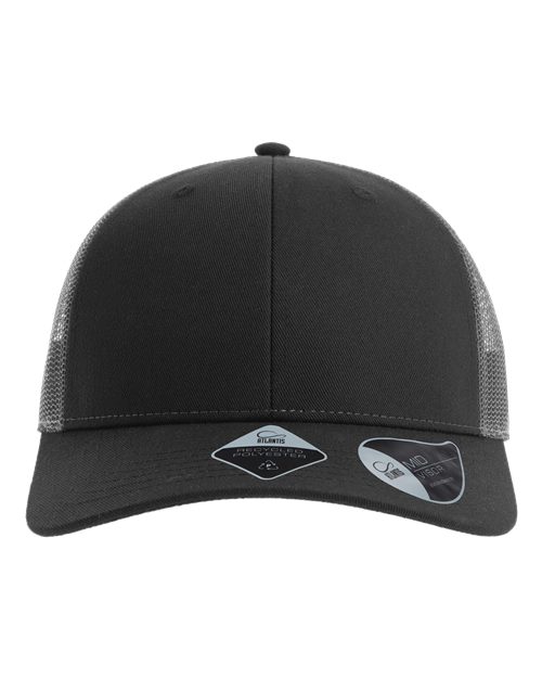 Atlantis Headwear BRYCE — Sustainable Trucker Cap — Black/ Dark Grey