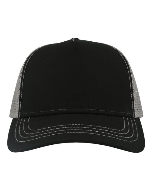 Atlantis Headwear RAPPER — Sustainable Canvas Cap — Black/ Grey