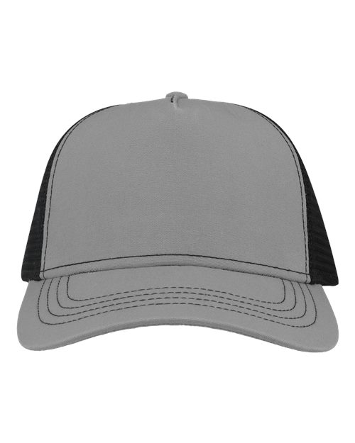 Atlantis Headwear RAPPER — Sustainable Canvas Cap — Grey/ Black
