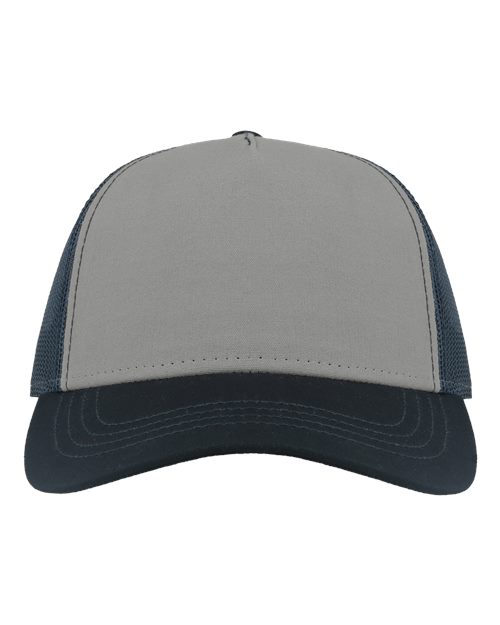 Atlantis Headwear RAPPER — Sustainable Canvas Cap — Grey/ Navy