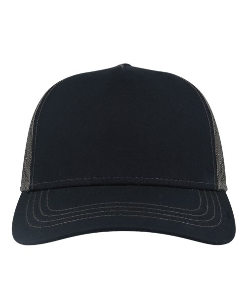 Atlantis Headwear RAPPER — Sustainable Canvas Cap — Navy/ Dark Grey