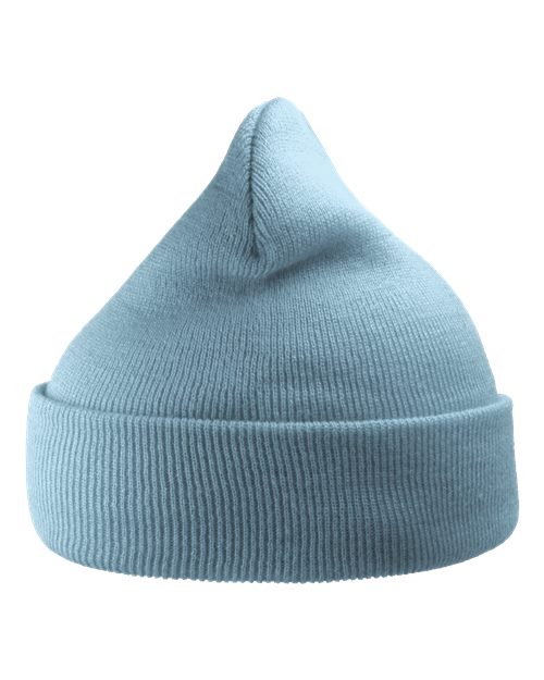 Atlantis Headwear WIND — Sustainable 12" Knit Beanie — Light Blue