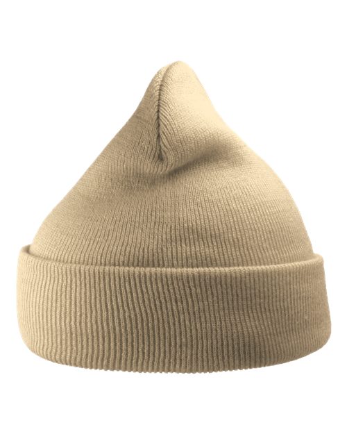 Atlantis Headwear WIND — Sustainable 12" Knit Beanie — Beige