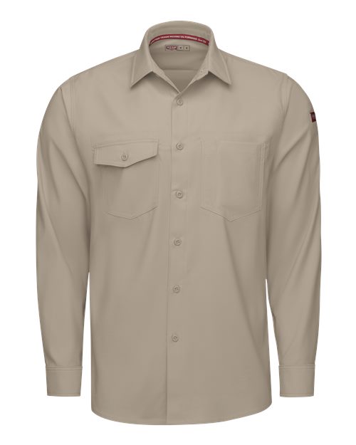 Red Kap TSM4 — Men's Cooling Long Sleeve Work Shirt — Sand