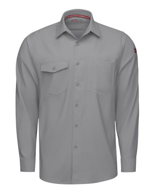 Red Kap TSM4T — Men's Tall Cooling Long Sleeve Work Shirt — Gravel