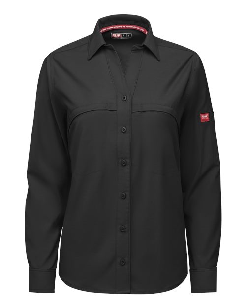 Red Kap TSW3 — Women's Cooling Long Sleeve Work Shirt — Black