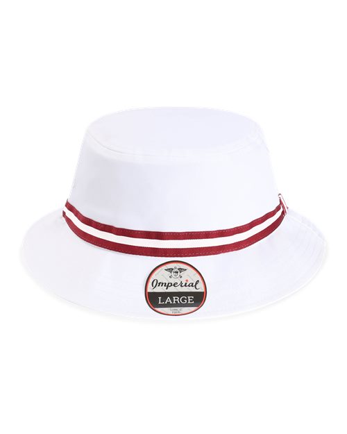 Imperial 1371P — The Oxford Performance Bucket Hat — White/ Maroon