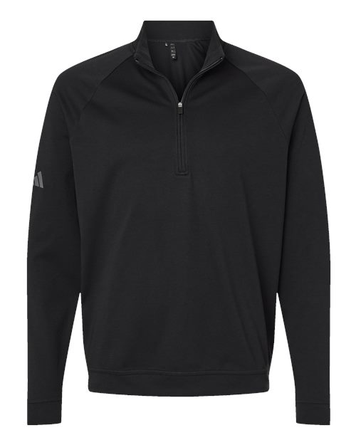 Adidas A598 — Men's Club Quarter-Zip Pullover — Black