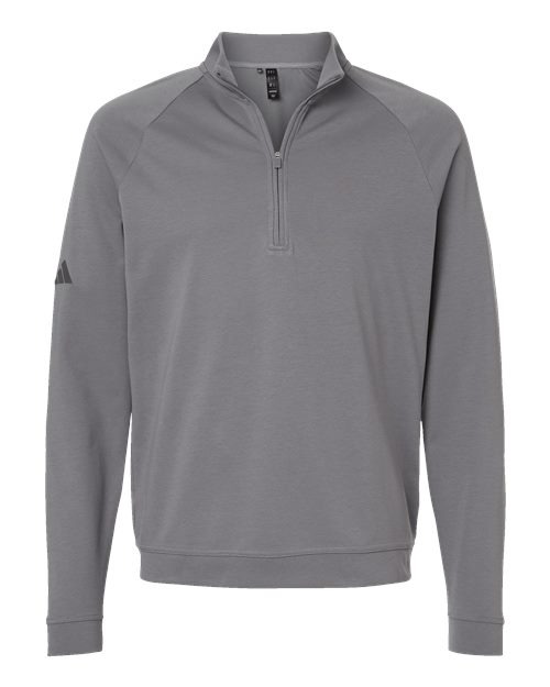 Adidas A598 — Men's Club Quarter-Zip Pullover — Grey Three