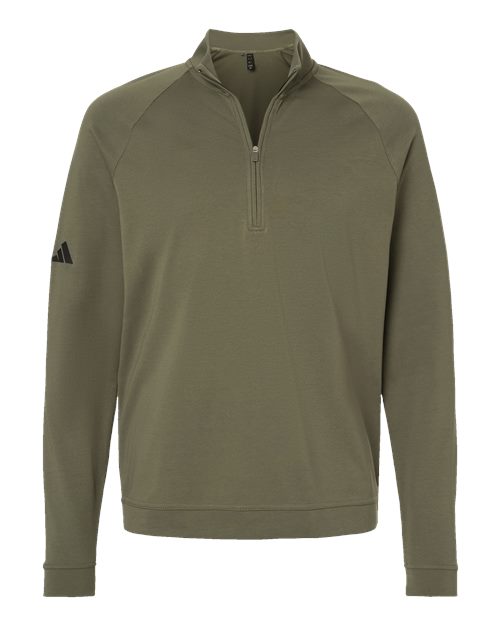 Adidas A598 — Men's Club Quarter-Zip Pullover — Olive Strata