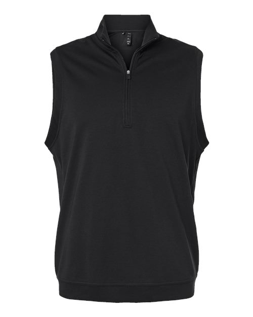 Adidas A599 — Men's Club Quarter-Zip Vest — Black