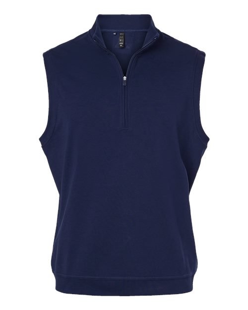 Adidas A599 — Men's Club Quarter-Zip Vest — Collegiate Navy