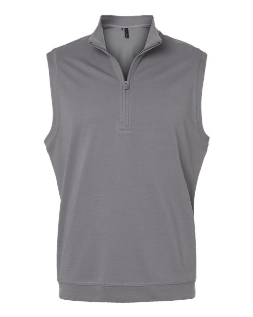 Adidas A599 — Men's Club Quarter-Zip Vest — Grey Three