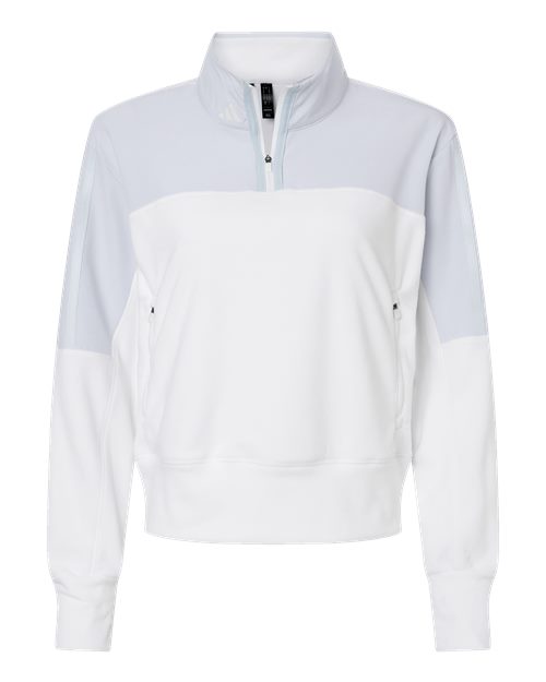 Adidas A601 — Women's Fleece Quarter-Zip Pullover — Halo Blue