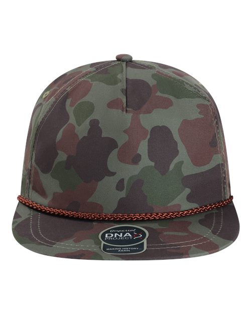 Imperial DNA010 — The Aloha Rope Cap — Frog Skin Camo/ Green